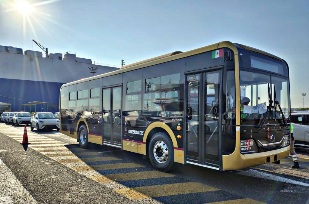 Arriban a México los nuevos autobuses híbridos «Quetzalli» para modernizar el transporte en&nbsp;Coatzacoalcos